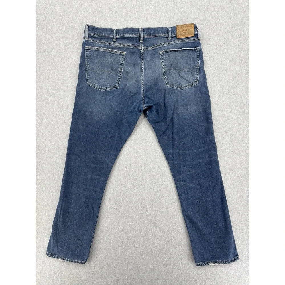 Polo Ralph Lauren Varick Slim Straight Jeans Mens 38x29 Blue Stretch Denim